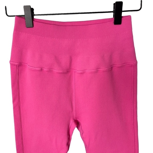 Spiritual Gangster Self Love Ribbed Legging Perforated Sides Hot Pink Size XS/S - Picture 5 of 9